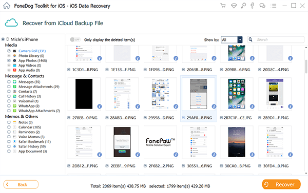 存取 iCloud 照片：FoneDog iOS資料恢復