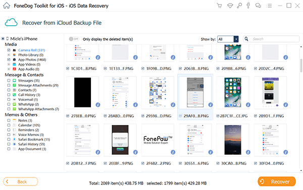 當“iCloud 照片未加載”問題仍然存在時，使用 Fonedog iOS 數據恢復恢復照片