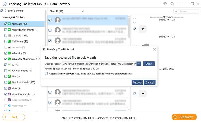 在iPhone上尋找舊訊息，無需滾動並快速檢索它們 - FoneDog iOS資料恢復