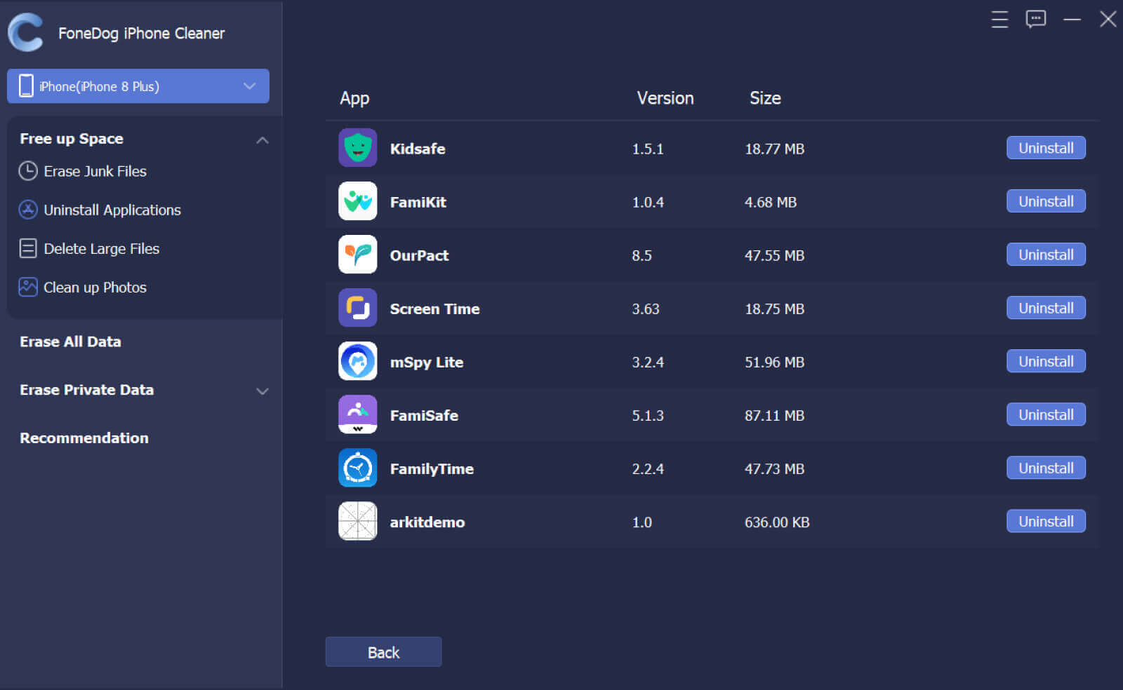 使用 FoneDog iPhone Cleaner 刪除 iPhone 上的應用程序