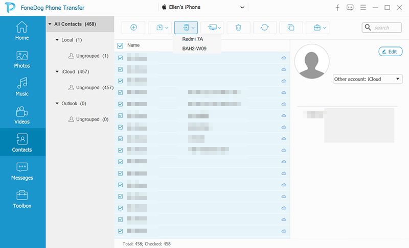 將聯繫人從 iOS 轉移到 Android 手機