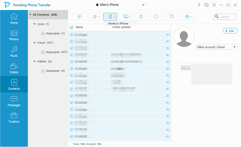 將聯繫人從 iPhone 轉移到沒有 iCloud 的 iPhone