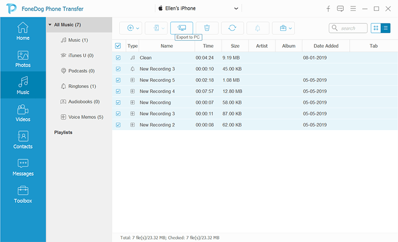 使用 FoneDog 電話傳輸將 iPhone 音樂傳輸到 Mac