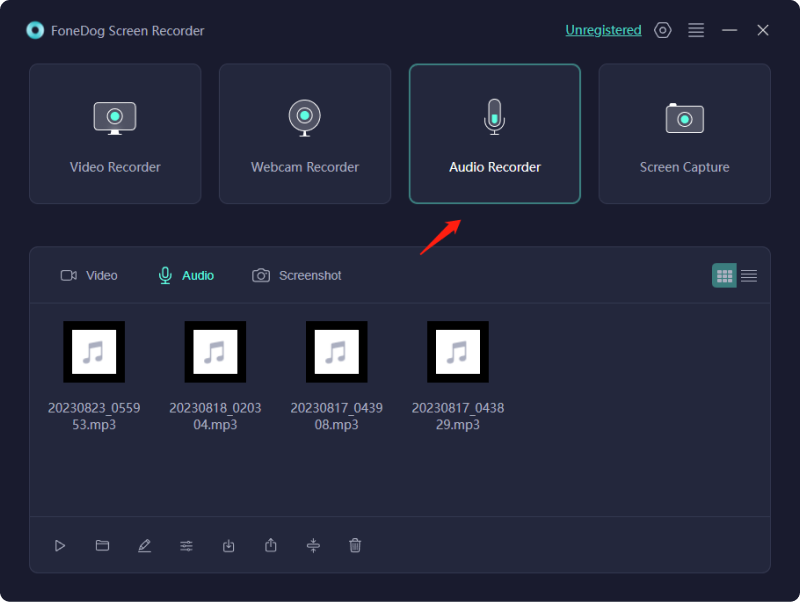 帶有音訊螢幕錄製的最佳工具 - FoneDog Screen Recorder：選擇模式