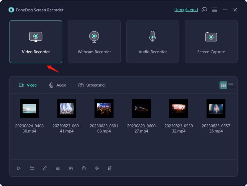 在Windows上錄製網路研討會的最佳工具 - FoneDog Screen Recorder：選擇模式