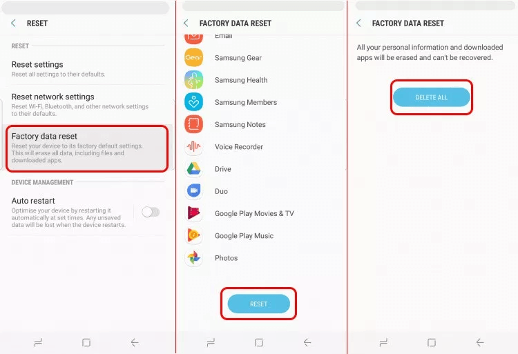 重置您的Android設備解​​析Verizon Message Plus不斷停止