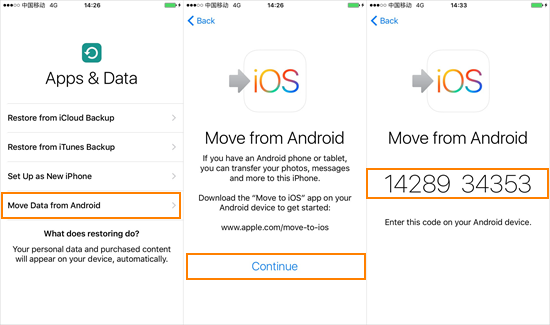 使用“移動到 iOS”應用程序將照片從 Android 傳輸到 iPhone 15