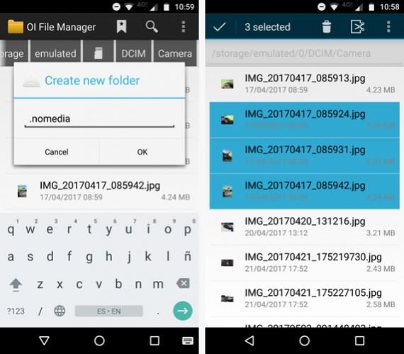 在沒有App Nomedia的Android上隱藏照片