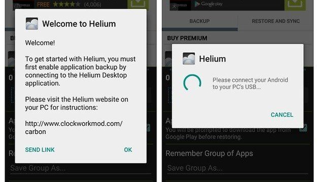 熱門工具備份應用程序和應用程序數據Android Helium