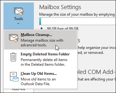 請參閱無法修復Outlook PST的郵箱大小
