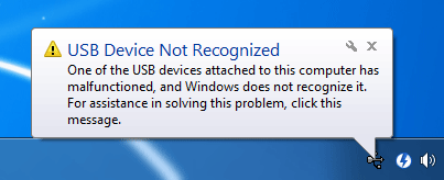 USB無法識別錯誤的原因