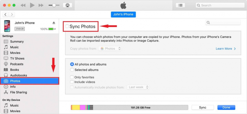 通過iTunes將iPhone GIF傳輸到Mac