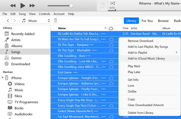 使用 iCloud 將 iTunes 音樂傳輸到 iPhone