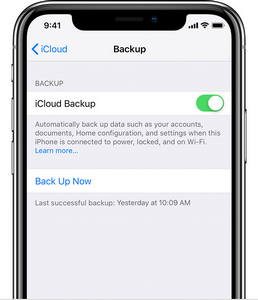 備份您的iCloud，以將iPhone數據傳輸到三星設備