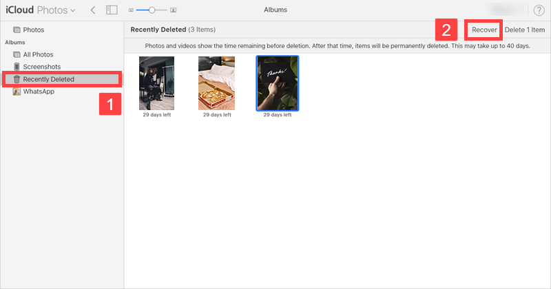 從 iCloud 備份恢復 Mac 上已刪除的照片