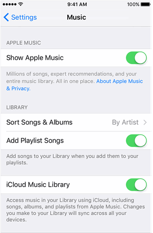 「下載的音樂從 iPhone 消失」問題的解決方案 - 在 iCloud 音樂庫上切換