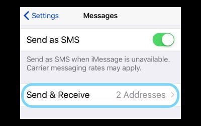 重置 iMessage 設置