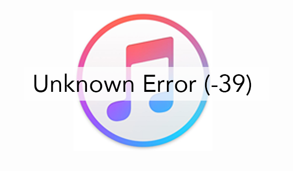 Itunes Error 39 1