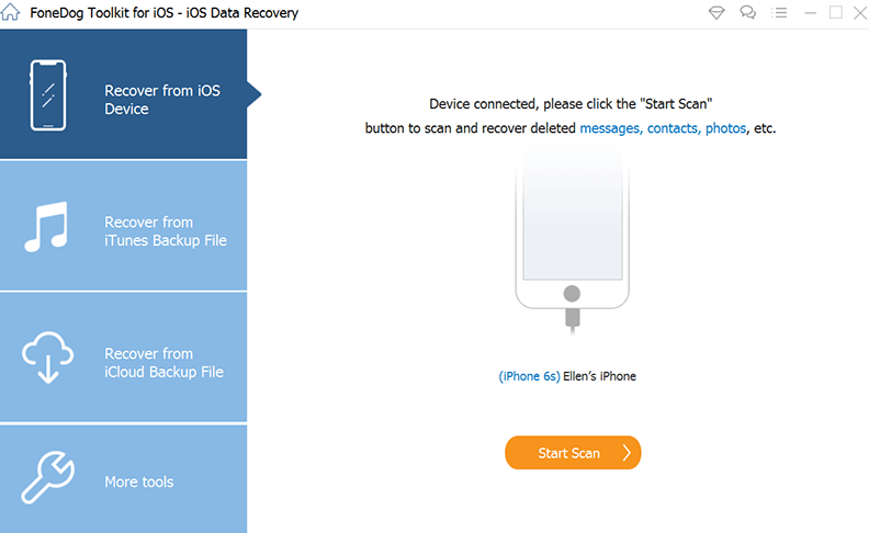 使用 FoneDog iOS 數據恢復在 iPhone 上保存 WhatsApp 媒體文件