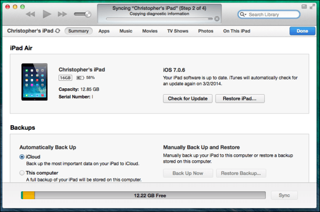 使用iTunes將數據從iPad傳輸到新iPad