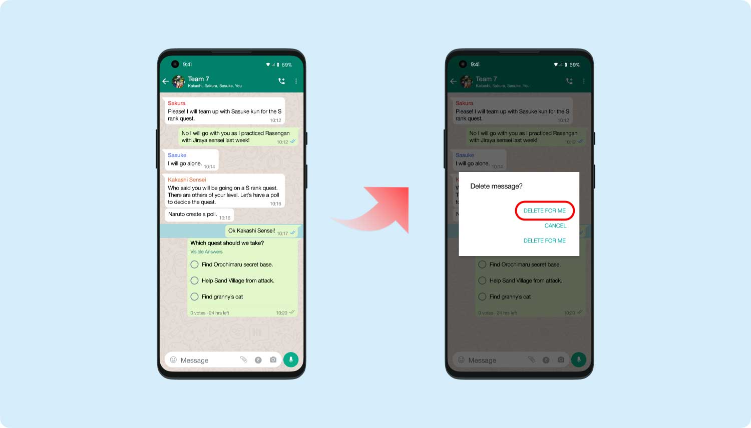 刪除適用於 Android 和 iPhone 的 WhatsApp 消息