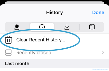 清除 iPhone 上的 Firefox 搜索歷史記錄