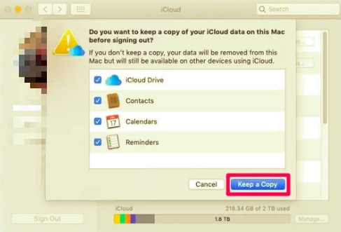 在 Mac 上關閉 iCloud 之前保留一份副本