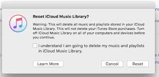 重置 iCloud 音樂庫