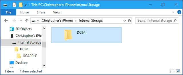 電腦上的 iPhone DCIM 文件夾