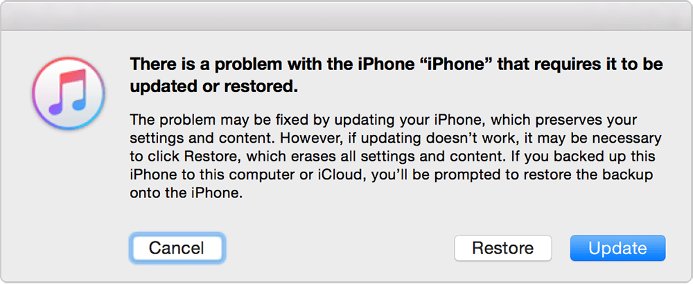 修復iPhone無法使用iTunes恢復