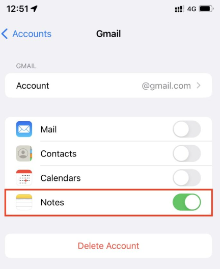 iPhone Notes 消失解決方案使用郵件設置