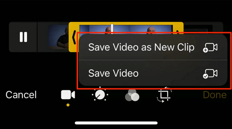 在 iPhone 上保存修剪過的視頻