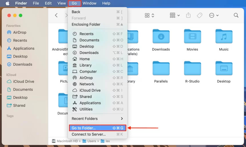 電腦上的資料夾用於 Mac 上的 Excel 復原檔案位置