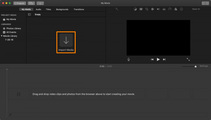 使用 iMovie 在沒有 iPhoto 的 Mac 上製作幻燈片