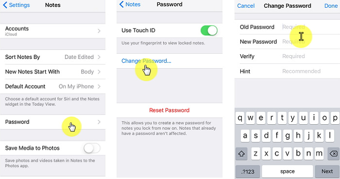 改變-iphone-NOTES-passcord
