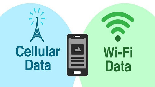 Wifi到蜂窩數據