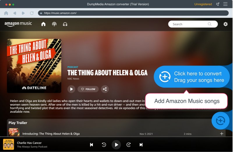 最佳亞馬遜音樂下載器：DumpMedia Amazon Music Converter - 新增文件