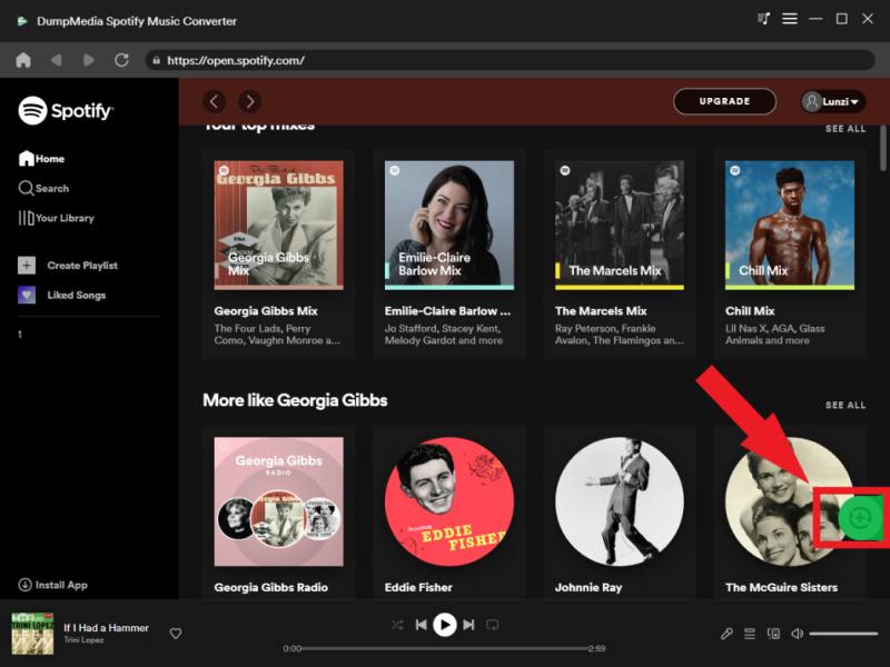 使用最佳工具將 Spotify 轉換為 MP3：DumpMedia Spotify Music Converter - 新增曲目