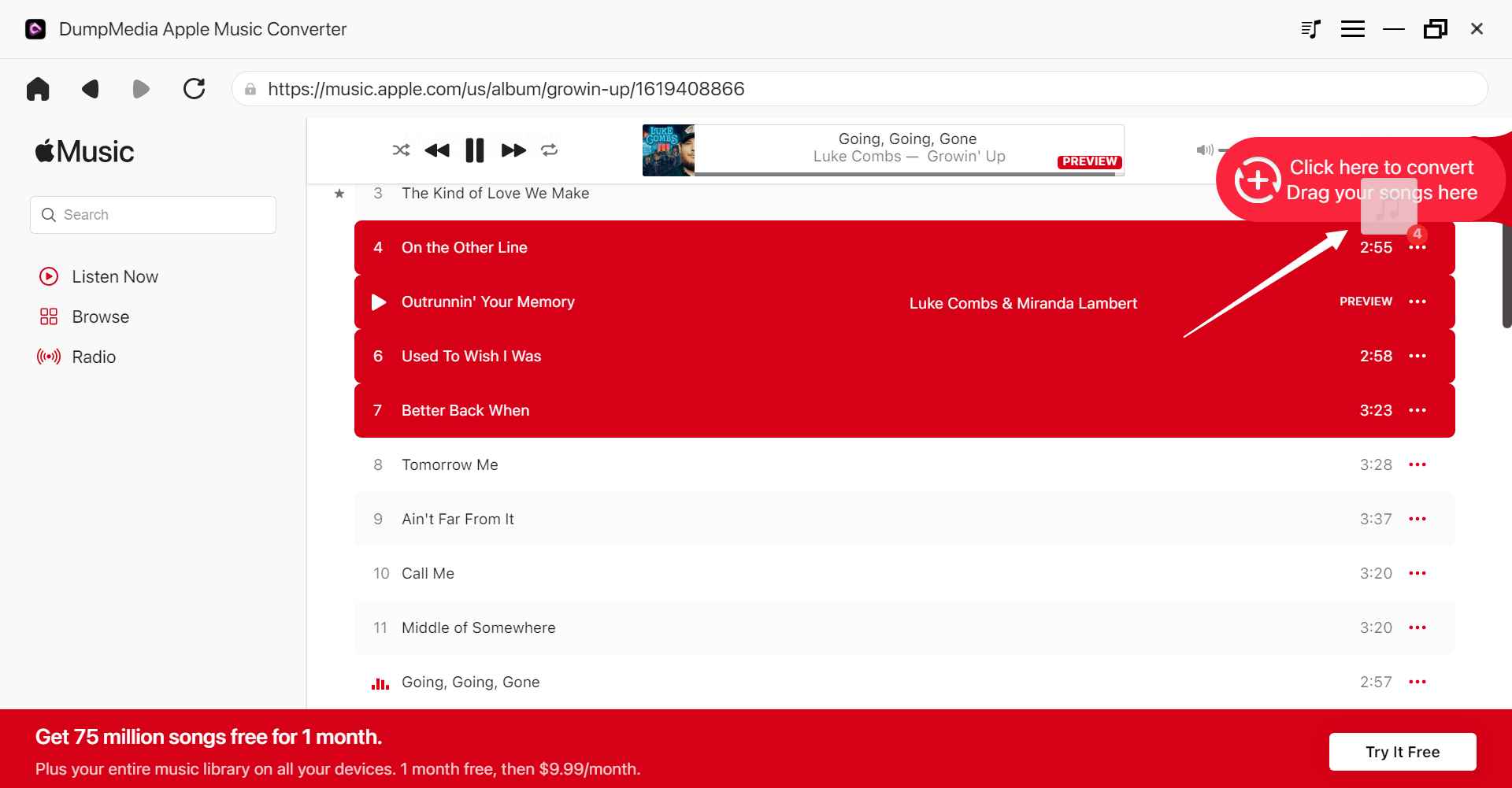 最好的 Apple Music 轉換器軟體：DumpMedia Apple Music Converter - 新增文件