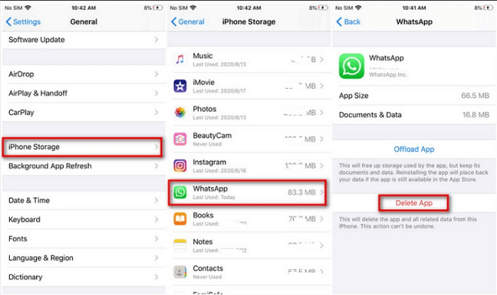 如何使用 iPhone 的設置清除 iPhone 上的 WhatsApp 緩存