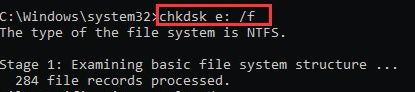 通過 Chkdsk 執行希捷外置硬盤恢復