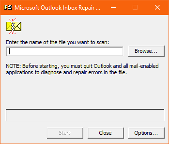打開收件箱修復工具以解決不是 Outlook 數據文件的錯誤