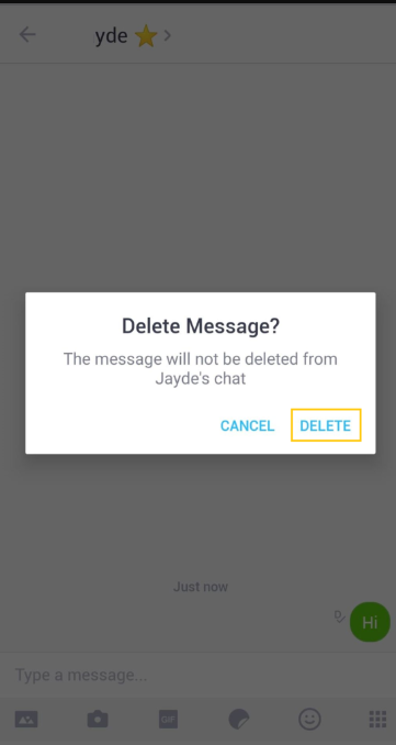 刪除兩端的 Kik 消息