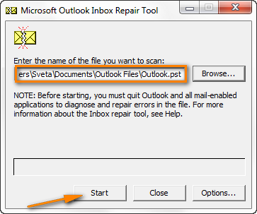 通過 Outlook 修復損壞的 PST 文件
