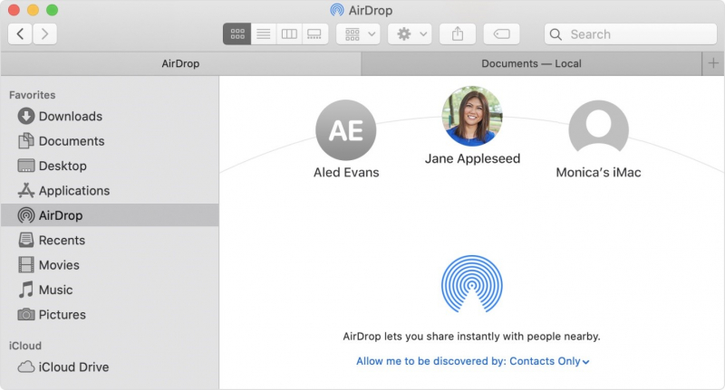 使用AirDrop將iPhone GIF傳輸到Mac
