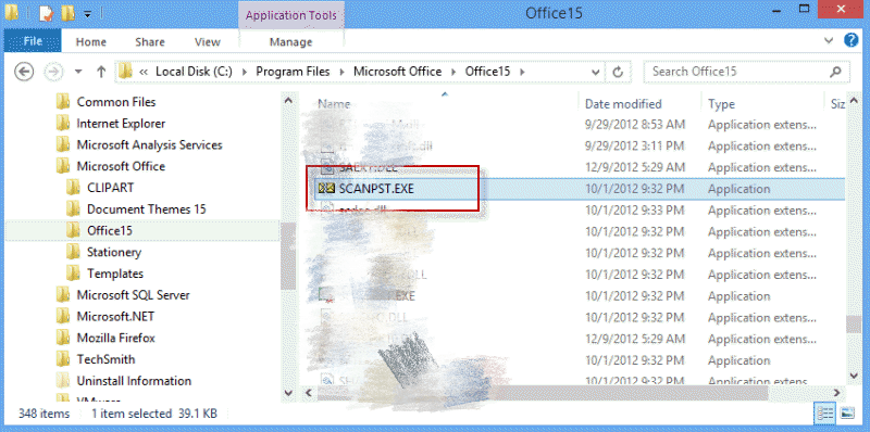 打開Microsoft Outlook修復工具