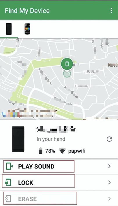使用 Android 設備管理器查明位置