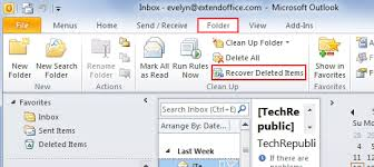 由於硬刪除方法而在 Outlook 中恢復已刪除的項目