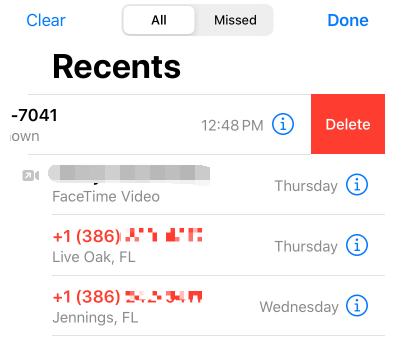如何在 iPhone 上刪除單個呼叫