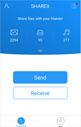 透過 SHAREit 將 iPad 照片傳輸到 Android